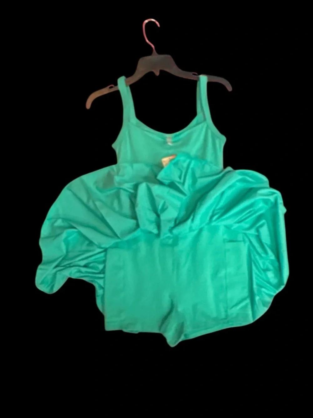 Free People Teal Asymmetrical Tank Dress - Picture 4 of 6